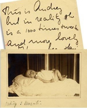 Одри 3 месяца. Заметки ее матери Эллы, 1929.